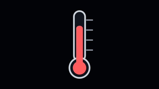 Thermometer rising Animation - Science & Lab Vector Icon
