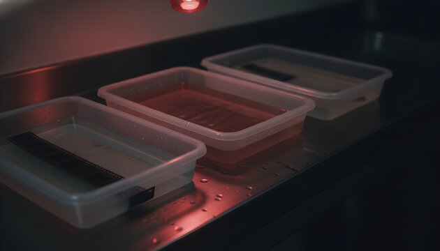 Darkroom Film Developing Trays Close Up