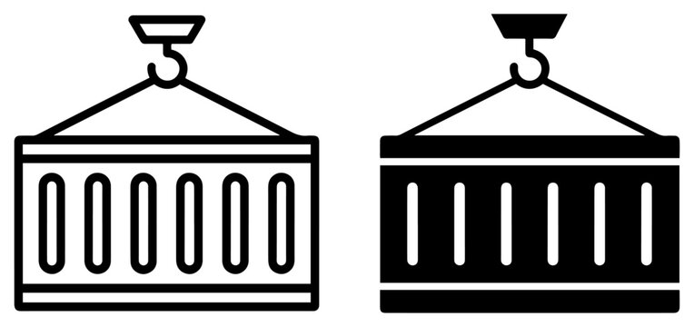 cargo container shipping logistics transport icon