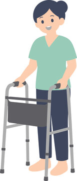 Care aide with a mobility walker for home care and elderly assistance