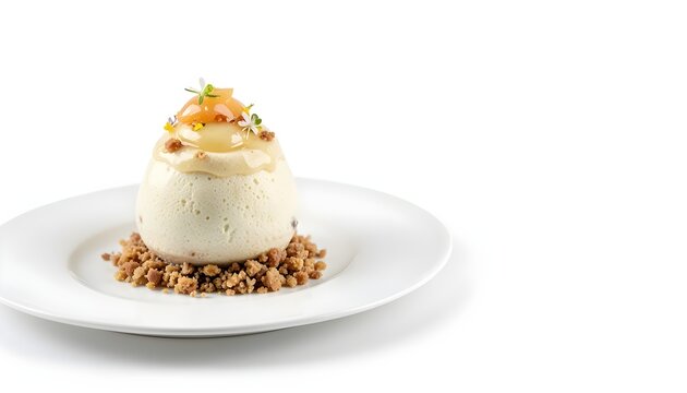 Cupua&ccedil;u gourmet coconut mousse premium commercial food photography