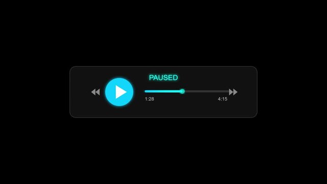 Media player interface showing paused video footage with timeline bar