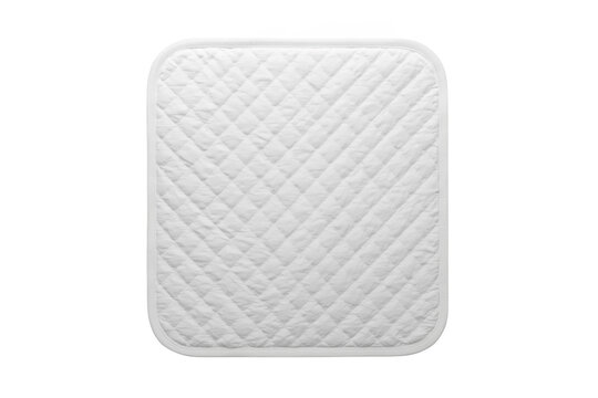 White square quilted fabric pad