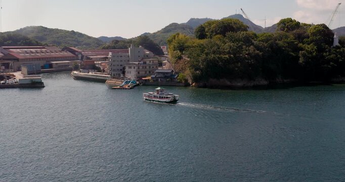Boats and Shipyard in Onomichi Harbor, Hiroshima, Japan