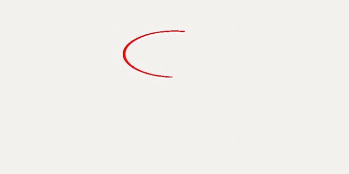 Minimalist red outline speech bubble icon sketching on white background an animated sketch of a drawing itself on a plain