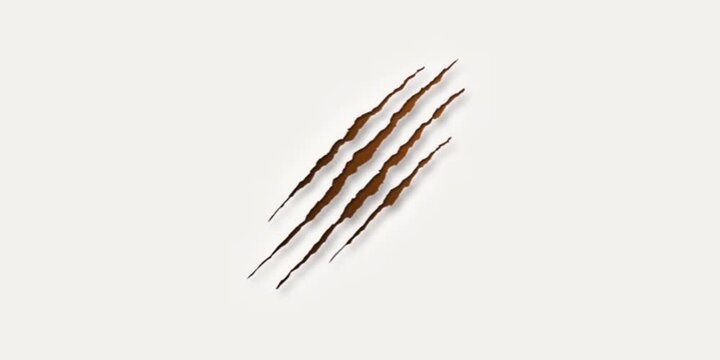 Sharp animal claw scratches or slash marks graphic design element scratch marks animal claws monster claws tear marks wild animal