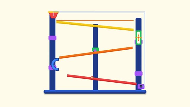 A Kinetic Marble Drop Simulation