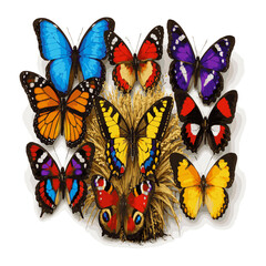 butterfly on white background © Anwar
