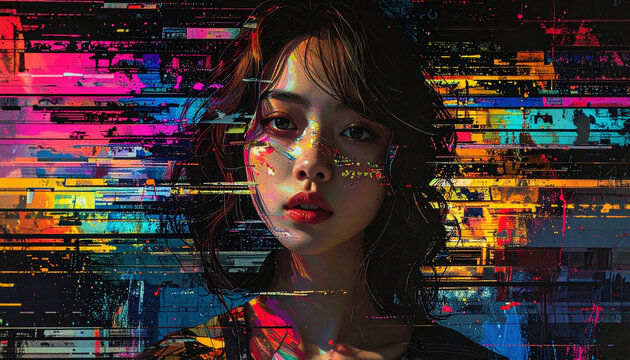 Woman digital art portrait