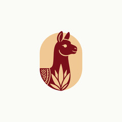 Naklejka premium Creative Llama Logo