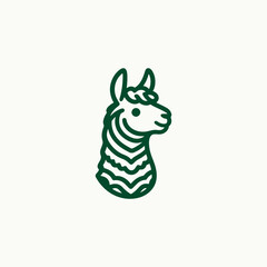 Naklejka premium Creative Llama Logo