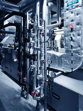 Engineered layout showcasing organized industrial piping and inspection features