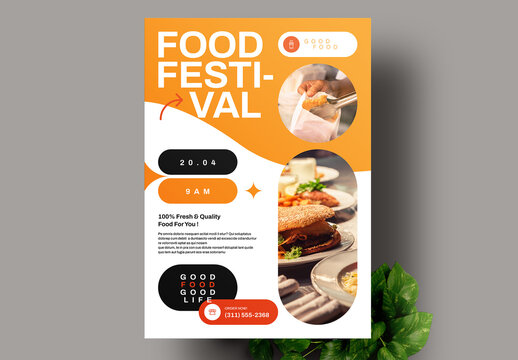 Modern Food Flyer Layout