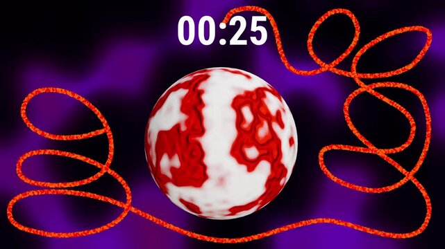 Halloween Timer with Scary Eye 30 to 0 - Countdown 30 seconds 