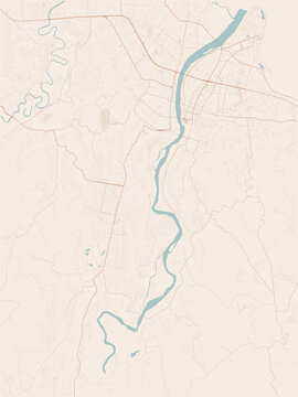Cagayan de Oro Street Map in Terracotta Style