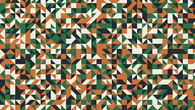 Geometric scatter pattern design with random forest color palette