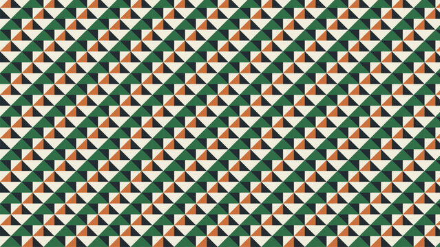 Diagonal stripe forest pattern geometric half square triangle design