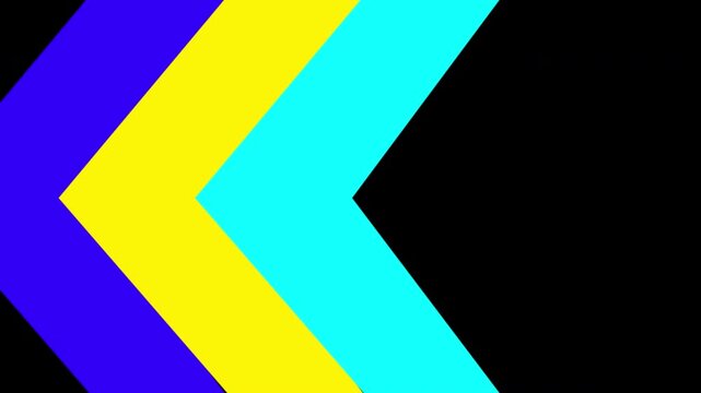Right to left wipe arrow transition animation, blue shape swipe motion on transparent background with alpha channel in 4K VIDERO.