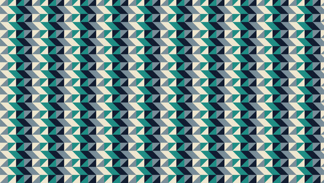Teal geometric pattern vector illustration with vertical columns and triangles