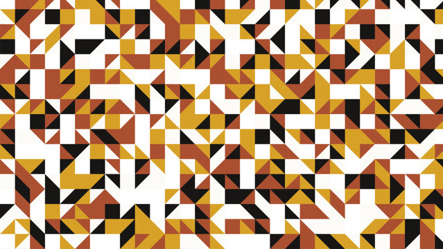 Geometric mustard yellow abstract triangle pattern background vector illustration
