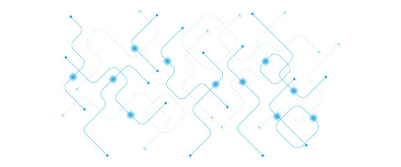 Obraz premium Abstract futuristic technology background. Technology background with crossed lines and dots.