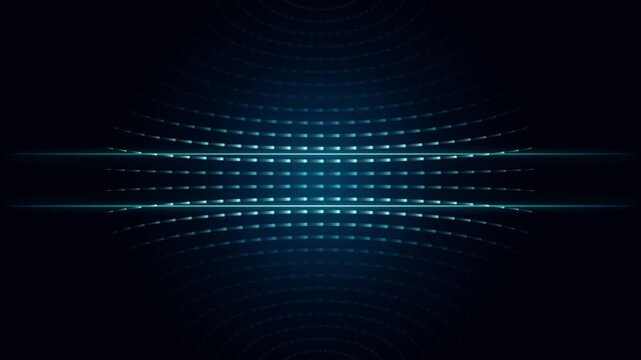 Futuristic blue digital data grid, glowing high-tech cyber background, abstract motion graphics for technology and science visuals