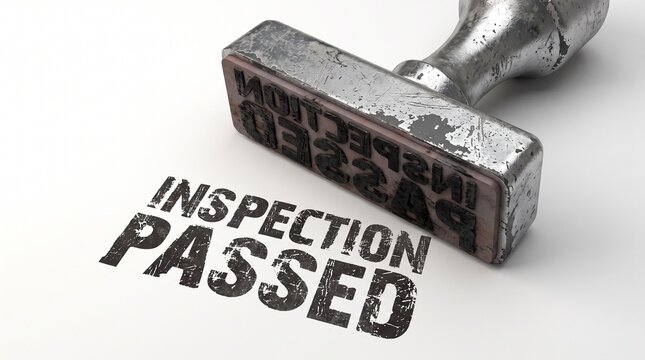 Inspection Passed Stamp on White Paper Document.