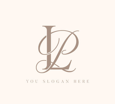 LP letter romantic wedding typography design
