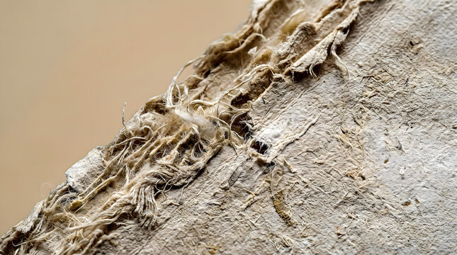 A close up photograph displays the frayed and textured edge of a sheet of paper revealing its fibrous composition