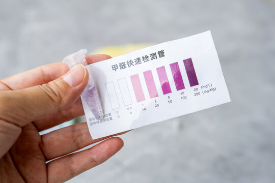 Background imagery for food formaldehyde testing