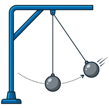 Cartoon Wrecking Ball Swing Vector Illustration