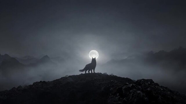silhouette of a man on a mountain