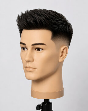 Low Fade Hair Mannequin Head for Barber Display