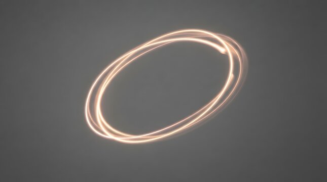 Abstract light painting of overlapping circular shapes on a dark background creating a vibrant energy flow