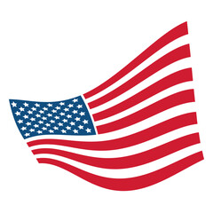 Obraz premium United States flag icon vector. American flag illustration sign. USA flag symbol. US national flag logo or mark.