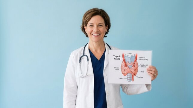 Friendly Doctor Explains Thyroid Anatomy With Diagram