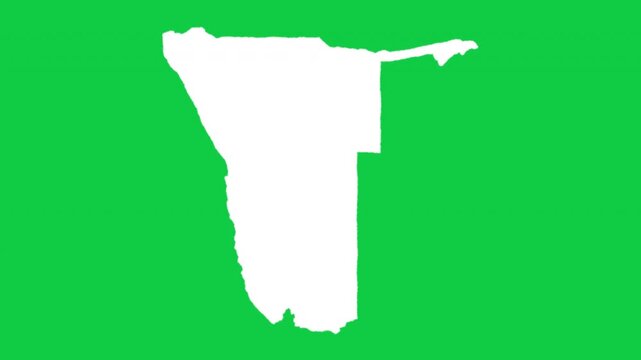 Namibia wiggle animation map loop green background