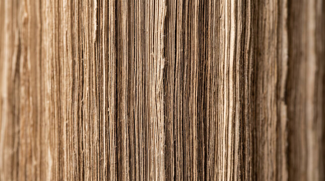 Textura abstracta &uacute;nica de los bordes de papel de libros antiguos apilados