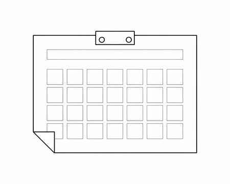 Blank grid layout template with two circles on top bar