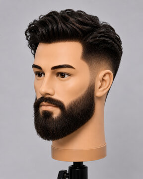 Full Beard Training Mannequin Head for Professional Barbers
