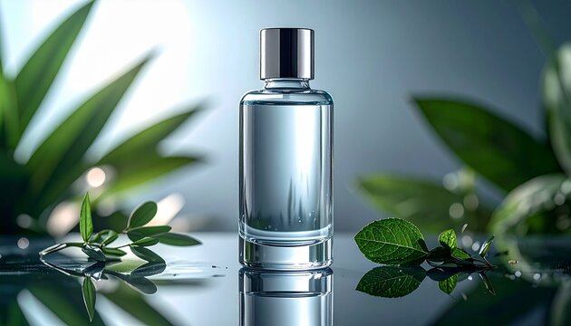 Skincare Toner Bottle with Soft Reflection
