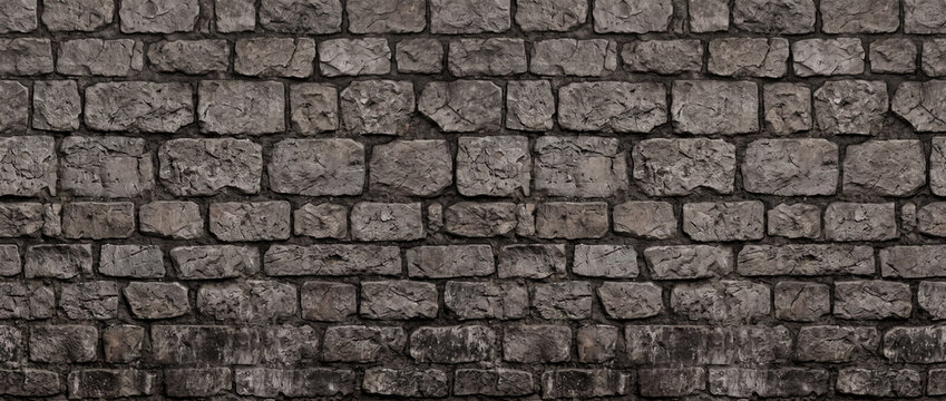 Dark Weathered Stone Wall Texture with Aged Rustic Masonry