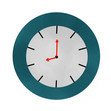 wall clock isolated on white