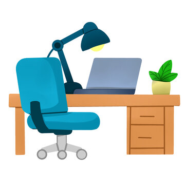 office chair and desk