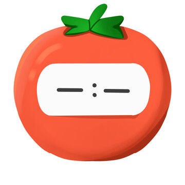 red button with green leaf