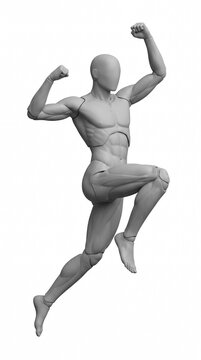 Referencia de pose de salto atl&eacute;tico din&aacute;mico para anatom&iacute;a y movimiento