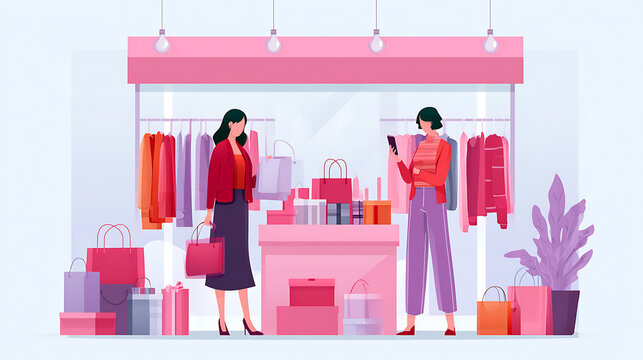 A new customer enjoying a personalized shopping experience in a boutique store (3)