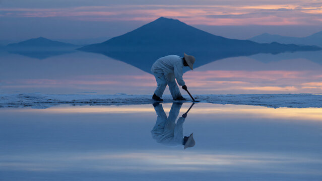 Person Skating Alone on Mirrorlike Ice Surface.