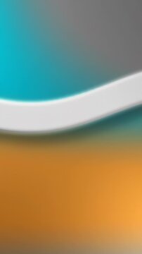 Abstract Motion Background With Smooth White Wave Moving Over Gradient Teal and Orange Surface