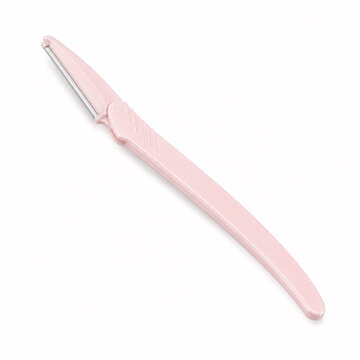 Pink precision handheld eyebrow razor
